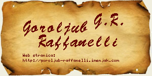 Goroljub Raffanelli vizit kartica